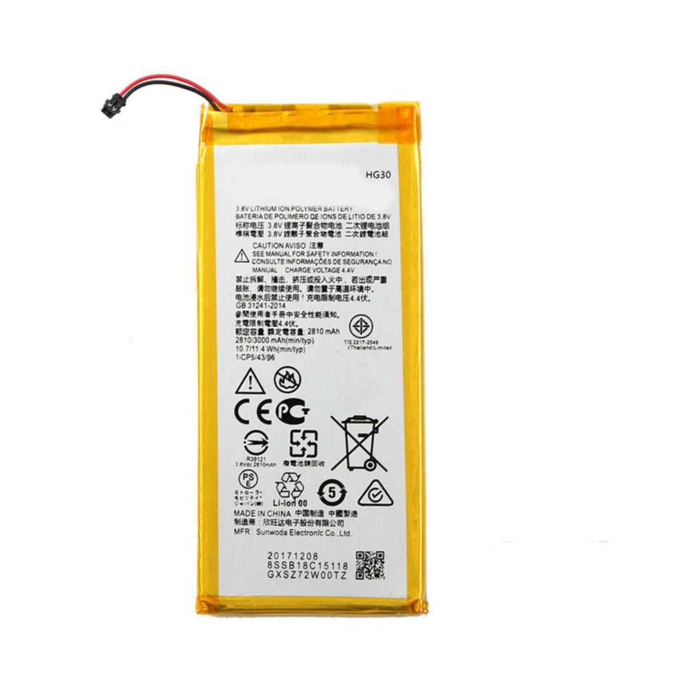 Batterie de remplacement pour Motorola Moto G6 (XT1925 XT1860) / G5s Pus, HG30 Batterie de remplacement pour Motorola Moto G6 (XT1925 XT1860) / G5s Pus, HG30